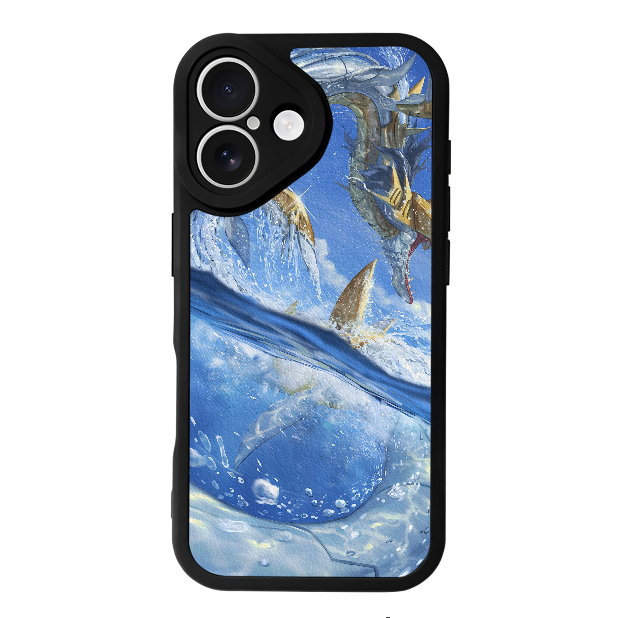 （画像用） Digimon デジタルモンスター/デジモン 【iPhone 16シリーズ対応】シリコンスマホケース（レザー調） 材質：シリコン